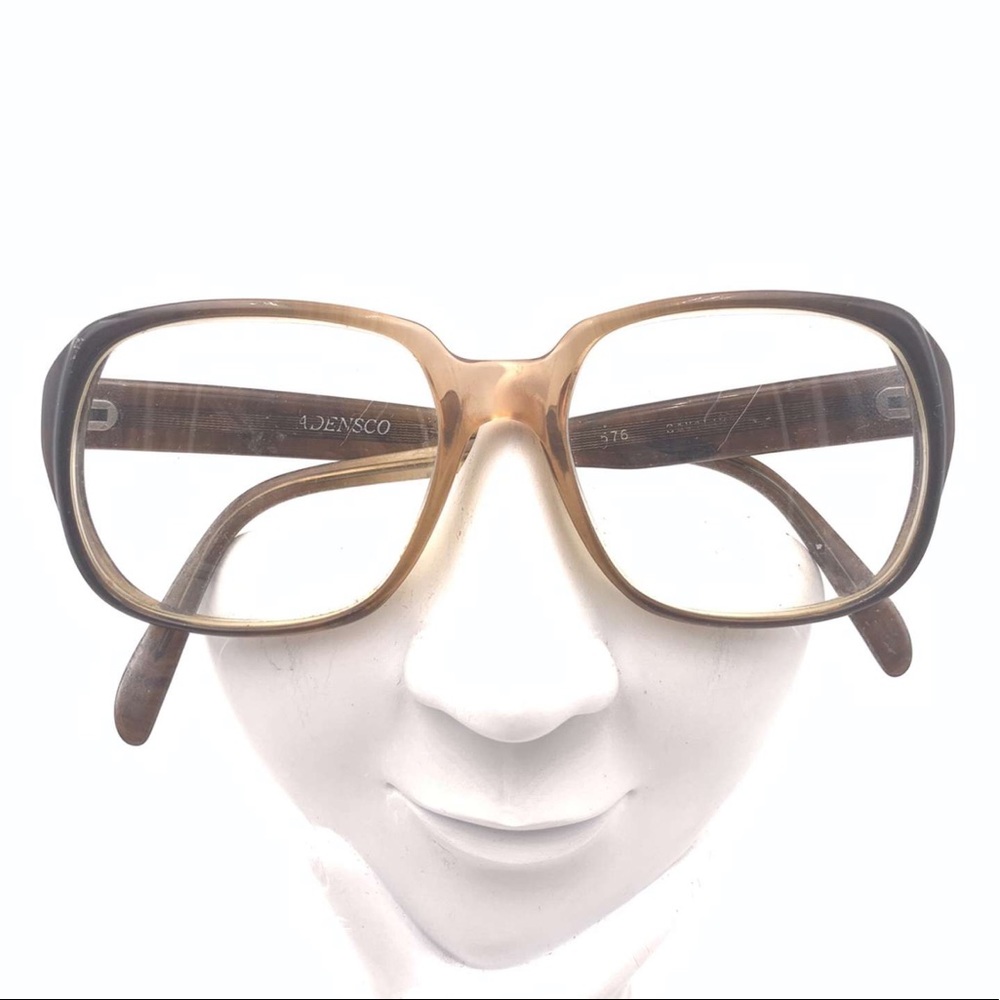 Vintage Adensco Brown Translucent Oval Sunglasses Frames 576